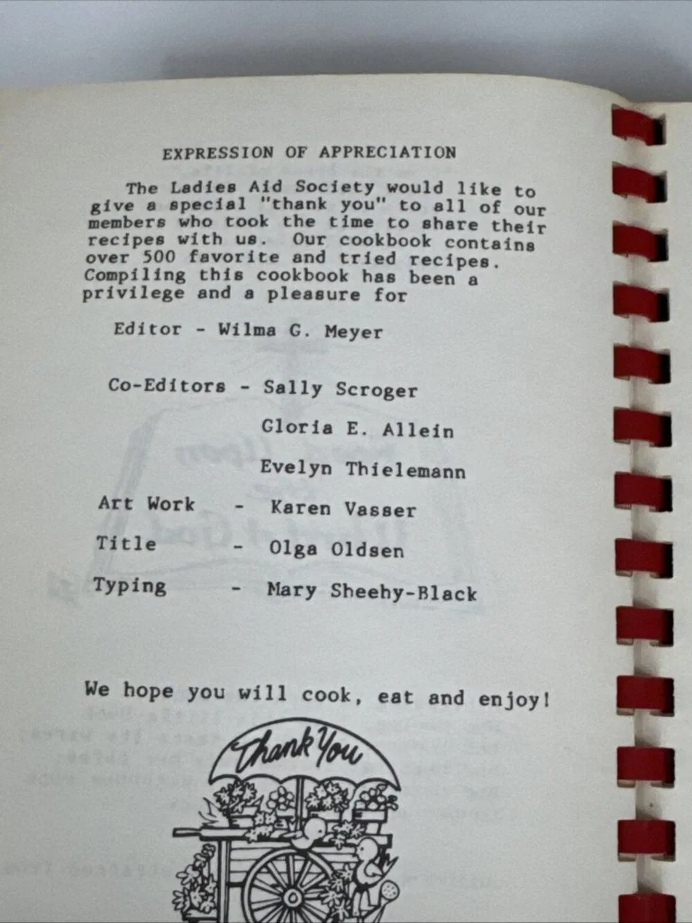 1986 Our Family Recipes Cookbook St Paul Ev. Lutheran Church Batavia New York